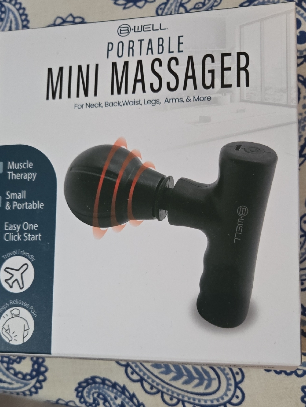 B•WELL Portable Mini Massager - Black